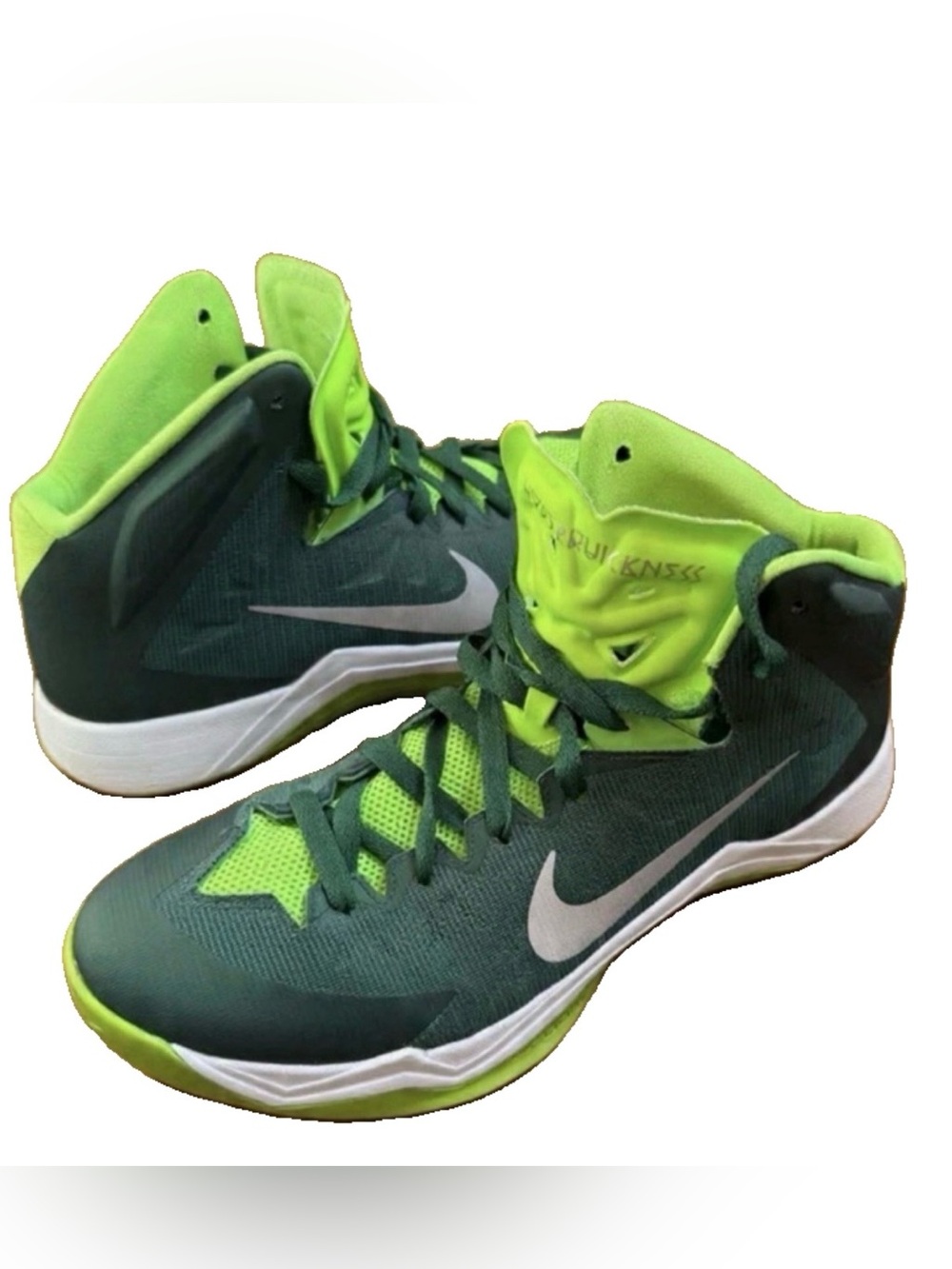Nike HyperQuickness Basketball Shoes Men’s 10.5 Green Volt White 599421-300